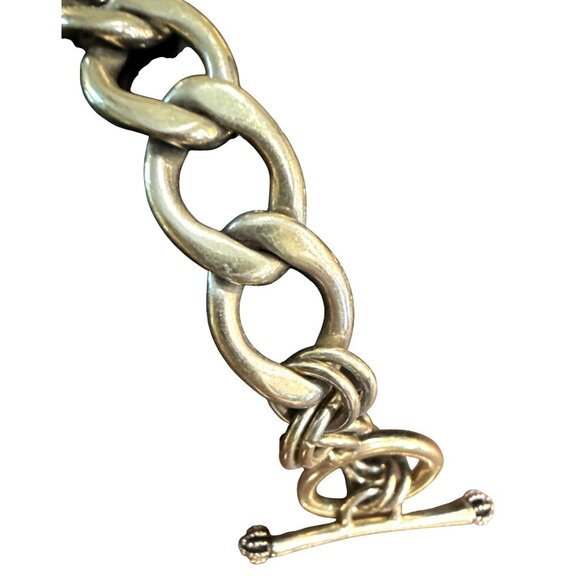 Juicy Couture Gold-Tone Chunky Chain Toggle Charm Bracelet Y2K Style - Picture 2 of 4